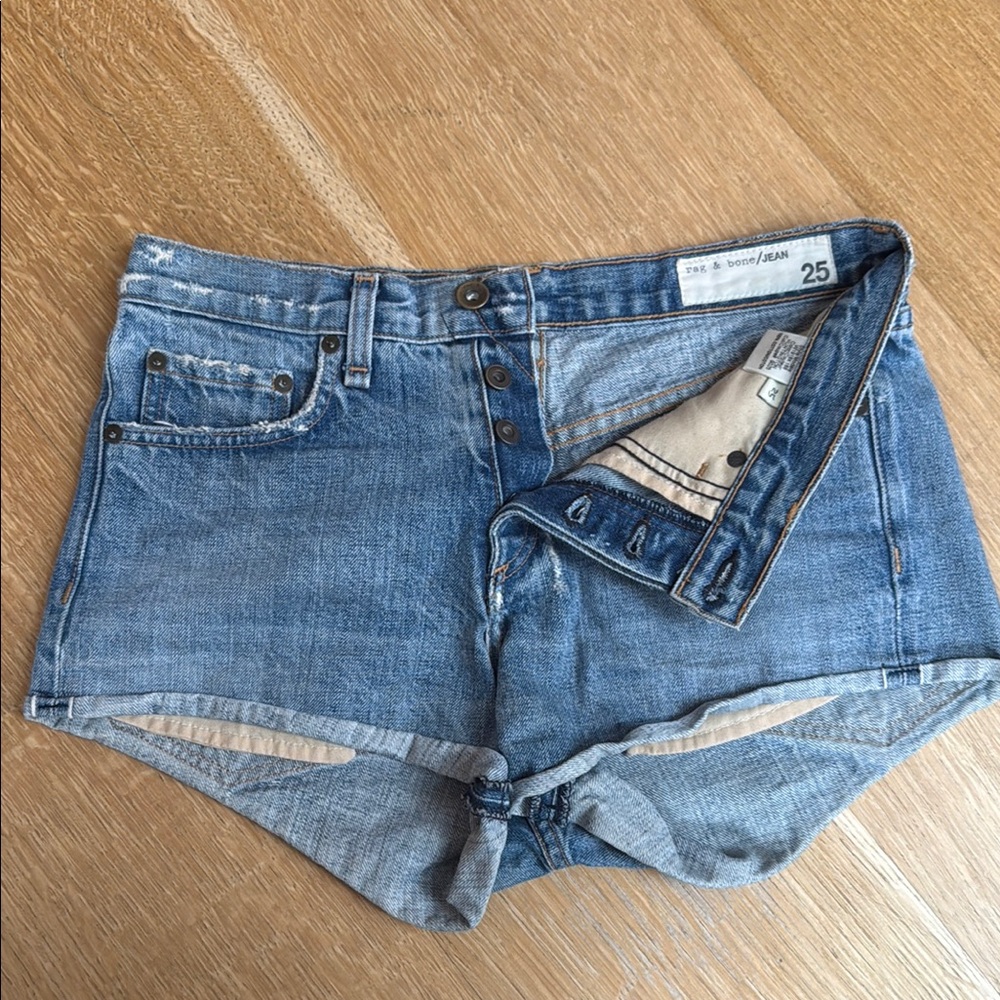 Rag & Bone Blue Denim Shorts